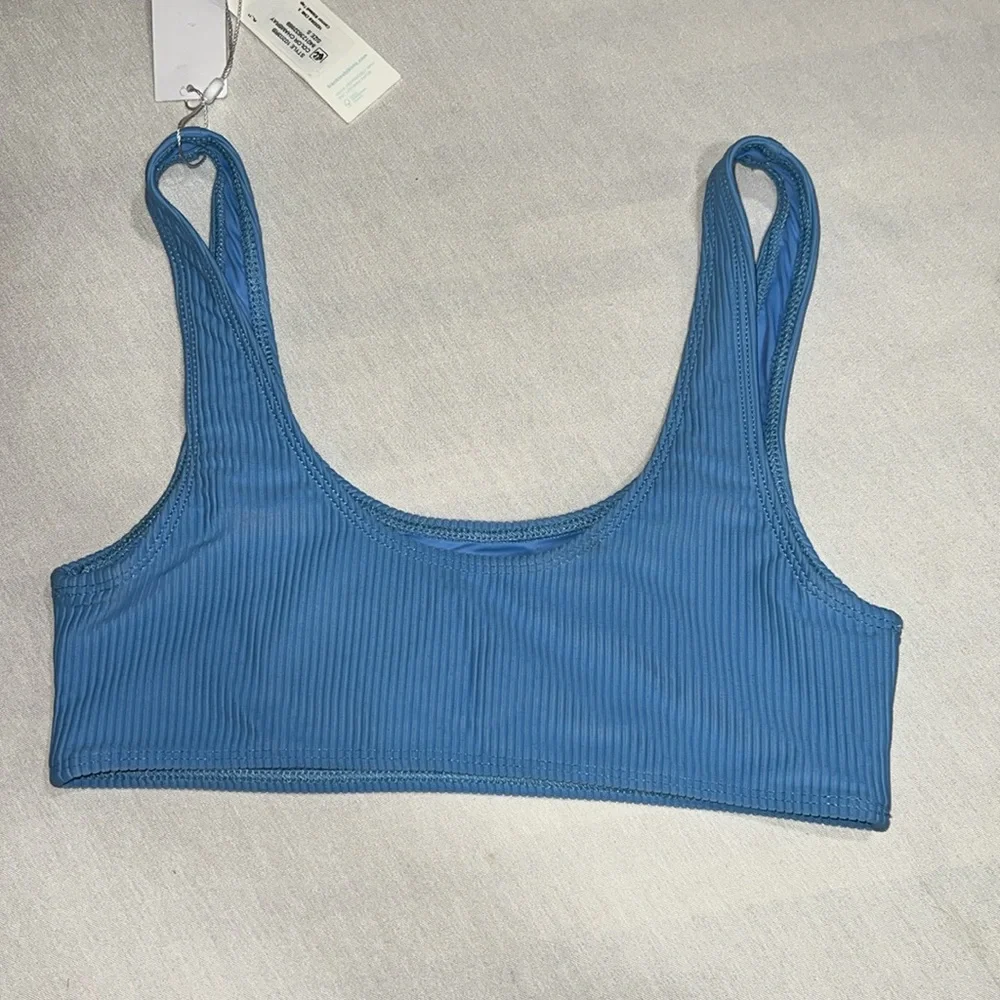 Frankies Bikinis Conner Ribbed Bikini Top, S